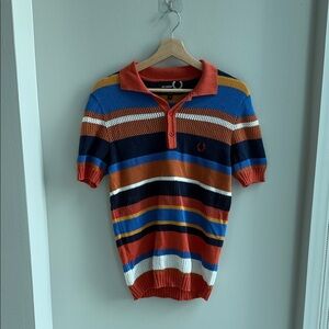 RAF Simons x Fred Perry knitted polo top